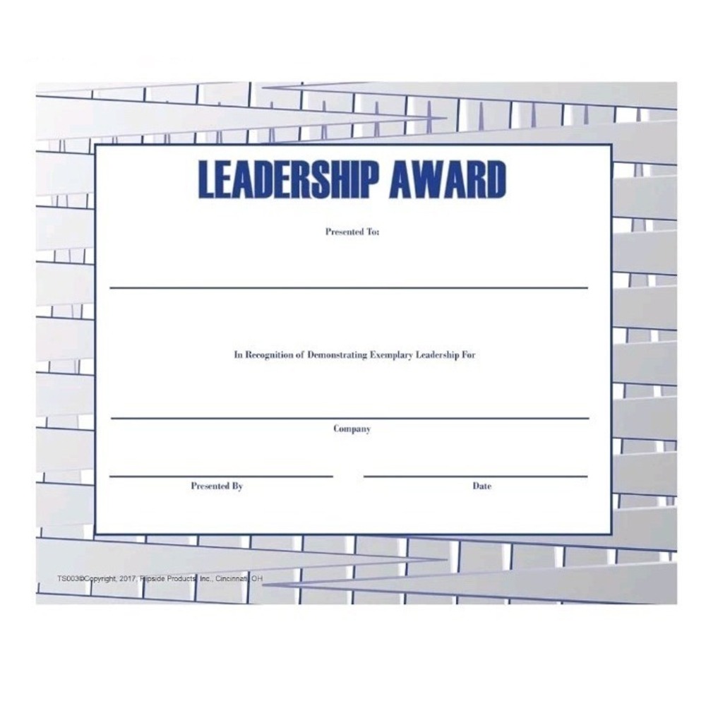 Hayes Leadership Award Certificates Employee Recognition Matte 8.5x11 30 Pack